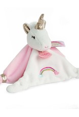 Doudou et compagnie - Doudou Licorne rose et blanc