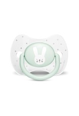 Suavinex Hygge - Soother - Sili. - Reversible - 0/6M - Green Rabbits