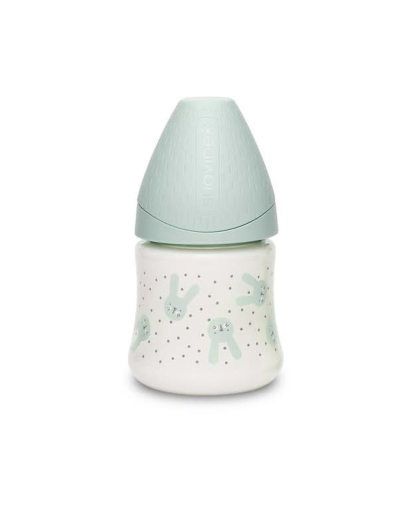 Suavinex Hygge - Bottle - PA - Sili. - 150ml - Green Rabbits