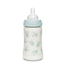 Suavinex Hygge - Bottle - PA - Sili. - 3pos - 270ml - Green Rabbits