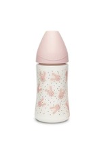 Suavinex Hygge - Bottle - PA - Sili. - 3pos - 270ml - Pink Rabbits