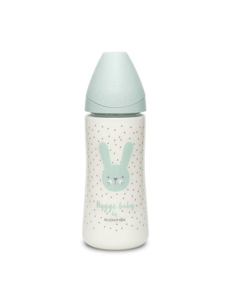 Suavinex Hygge - Bottle - PA - Sili. - 360ml - Green Rabbits