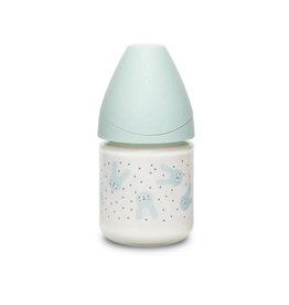 Suavinex Hygge - Bottle - Glass - Silc. - 120ml - Green Rabbits