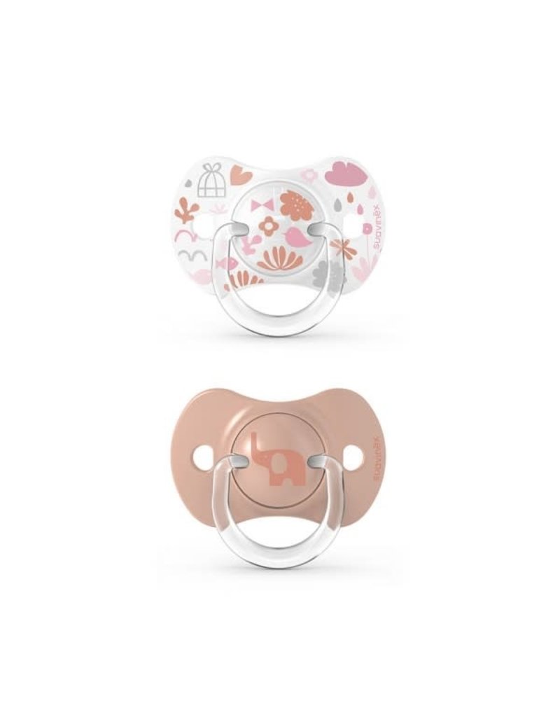 Suavinex Memories - Soother - Sili. - Reversible - 6/18M - Pink DUO