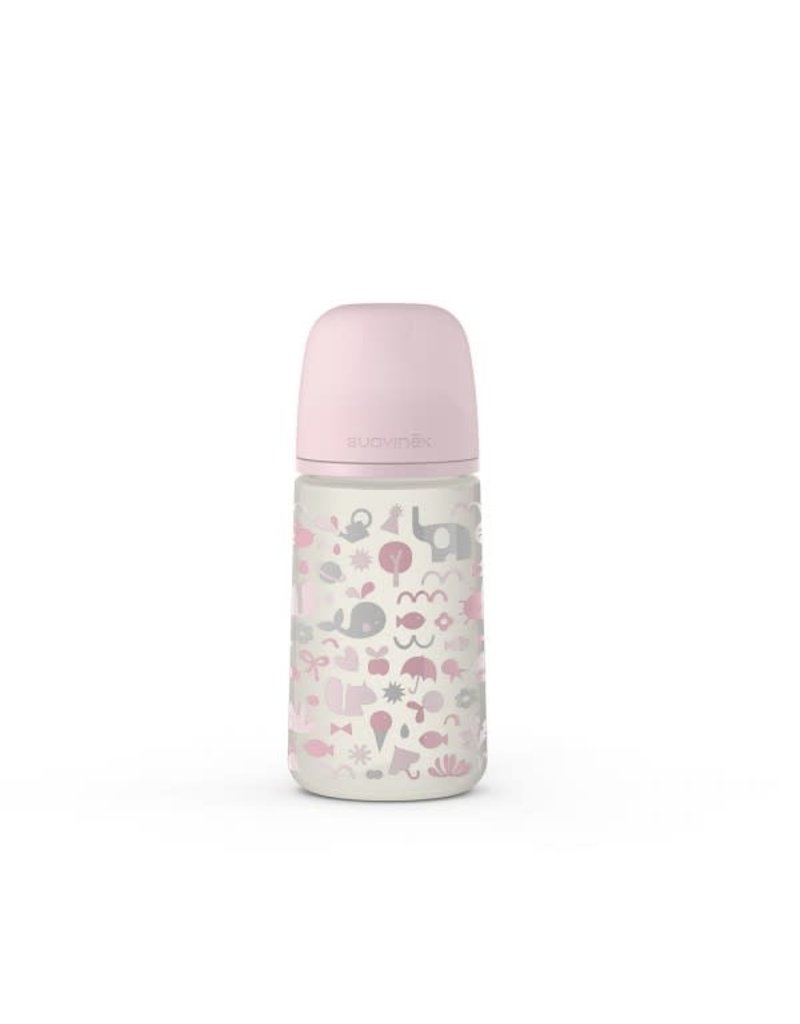 Suavinex Memories - Bottle - Sili. - Medium Flow - 270ml - Pink