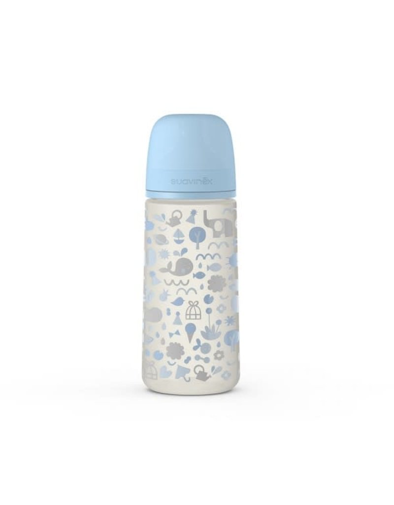 Suavinex Memories - Bottle - Sili. - Large Flow - 360ml - Blue