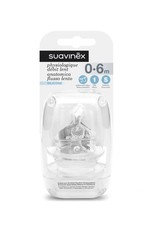 Suavinex Teat - Sili. - Flat - S1 S (2pcs)