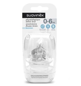 Suavinex Teat - Sili. - Flat - S1 S (2pcs)