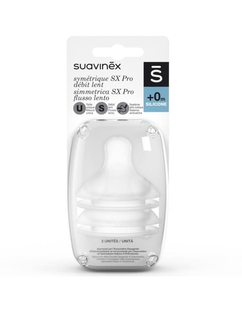 Suavinex Teat - Sili. - Round - Slow Flow DUO