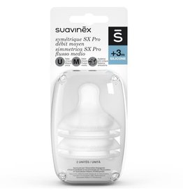 Suavinex Tétine Symétrique SX Pro silicone - Medium Flow DUO