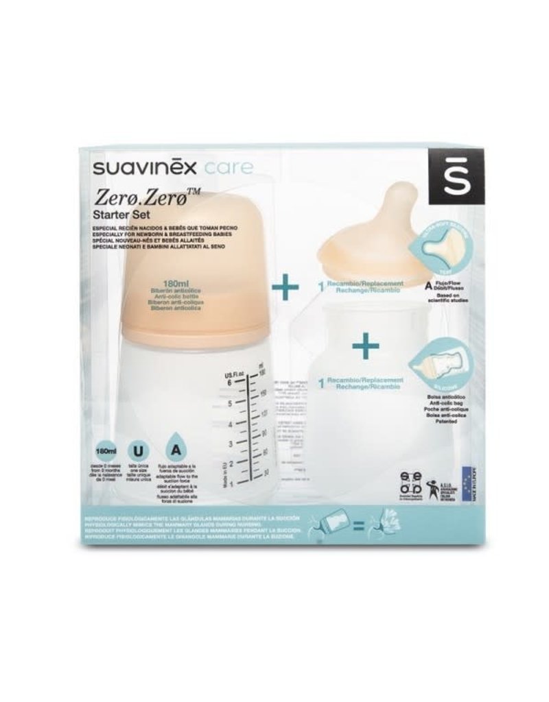 Suavinex Biberon anti-colique ZERØ.ZERØTM - 180 ml