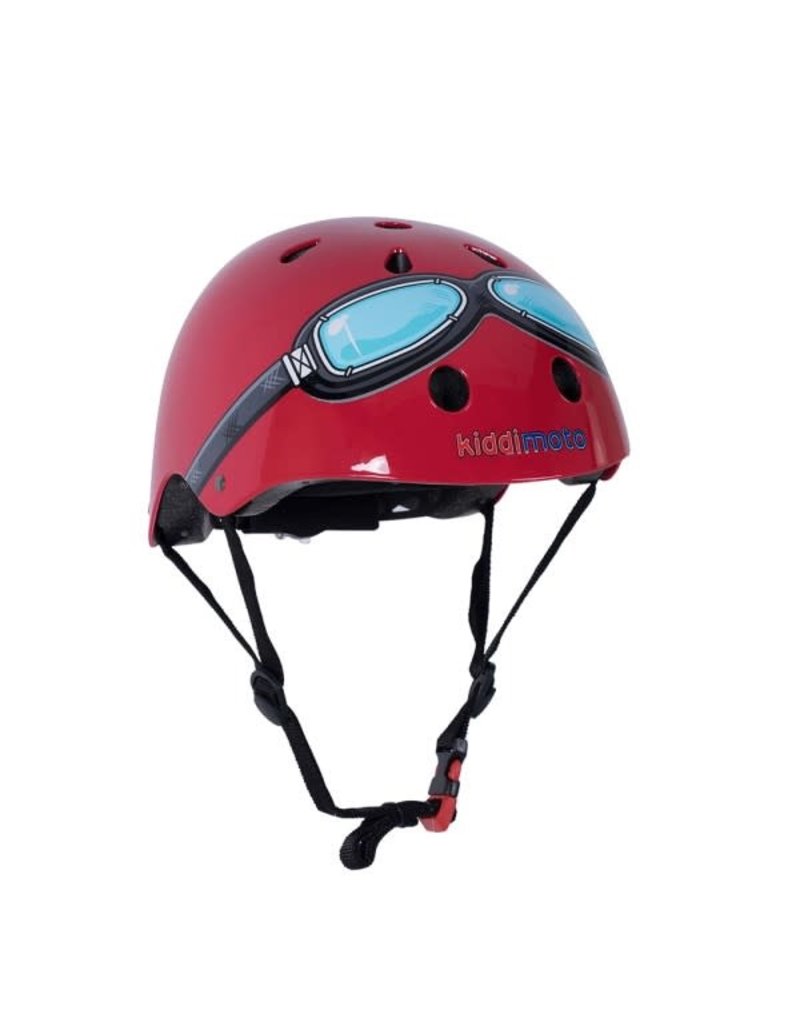 KiddiMoto Helm Red Goggle Medium