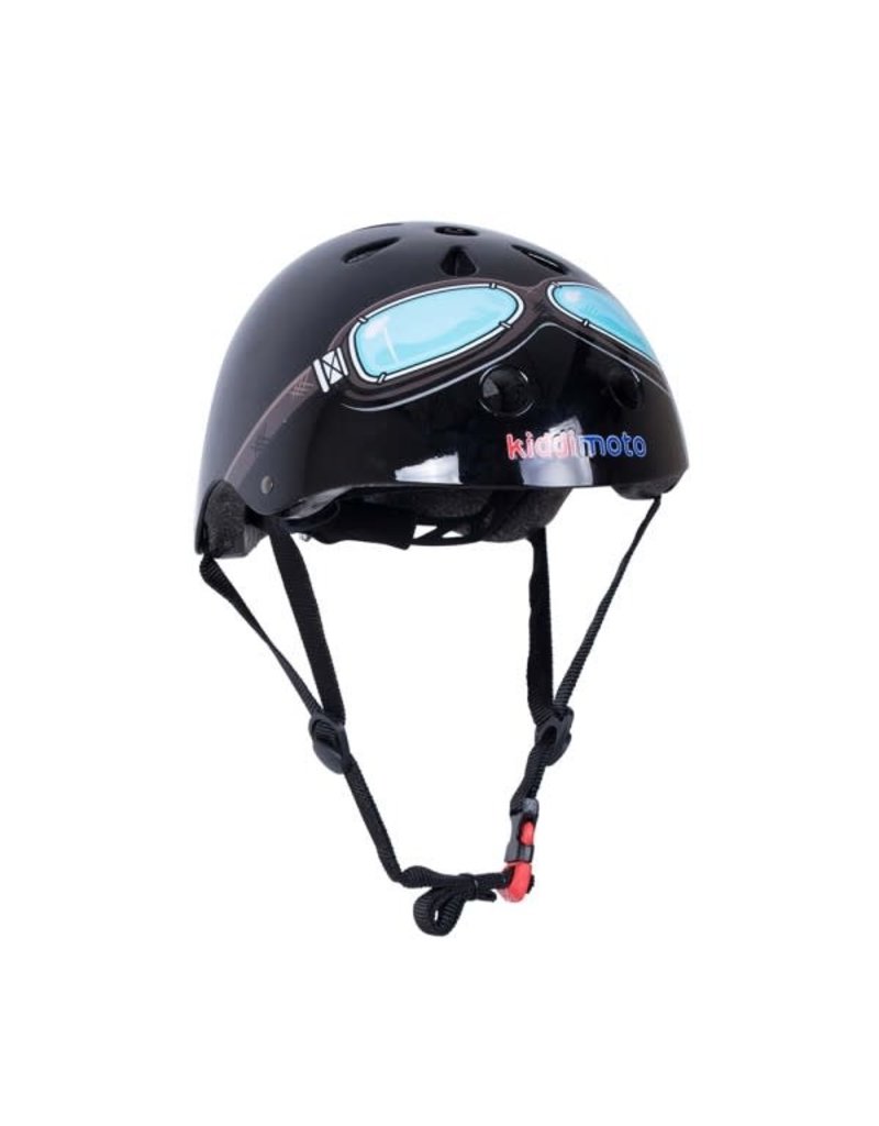 KiddiMoto Helmet - Black Goggle - M