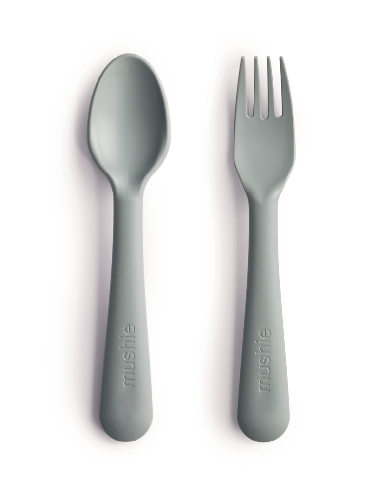 Mushie Fork and Spoon Set (Sage)