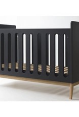 Pericles Baby Bed 140x70cm Omvormbaar tot zitbank - Pure Black