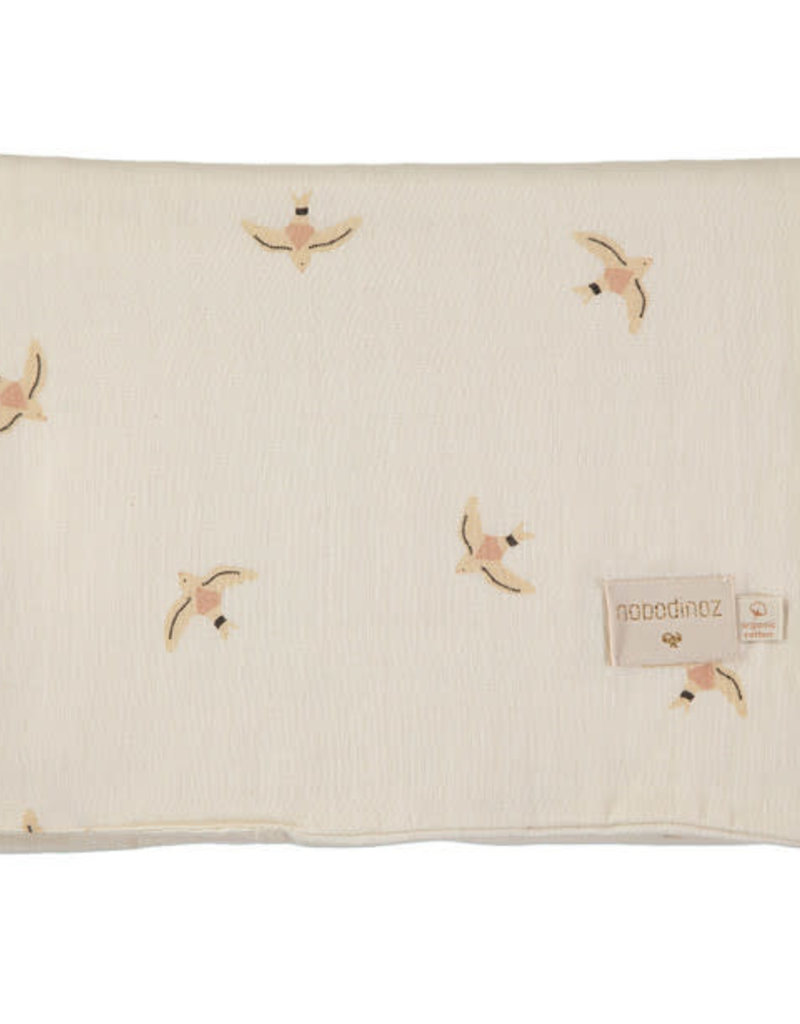 Nobodinoz Treasure summer blanket • nude haiku birds natural