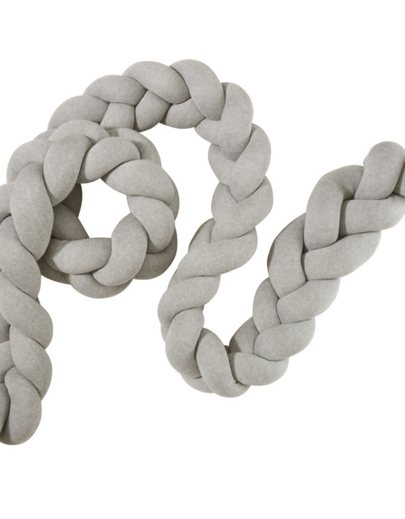 Nordic coast company Grey Braided Bed Bumper