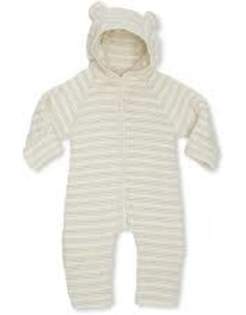 Konges Sløjd New born onesie with hood Vintage Stripe