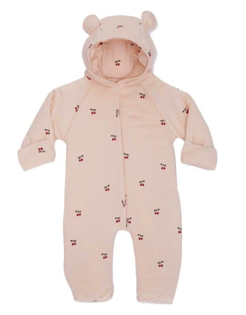 Konges Sløjd New born onesie with hood Cherry