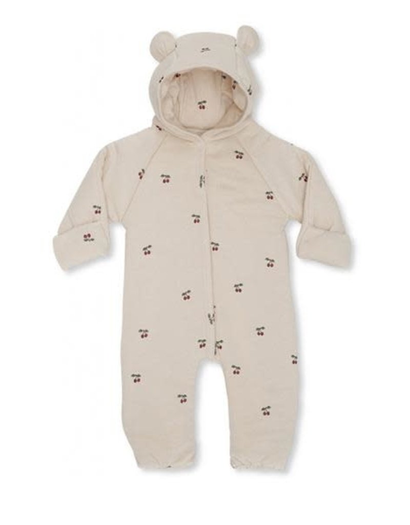 Konges Sløjd New born onesie with hood Cherry