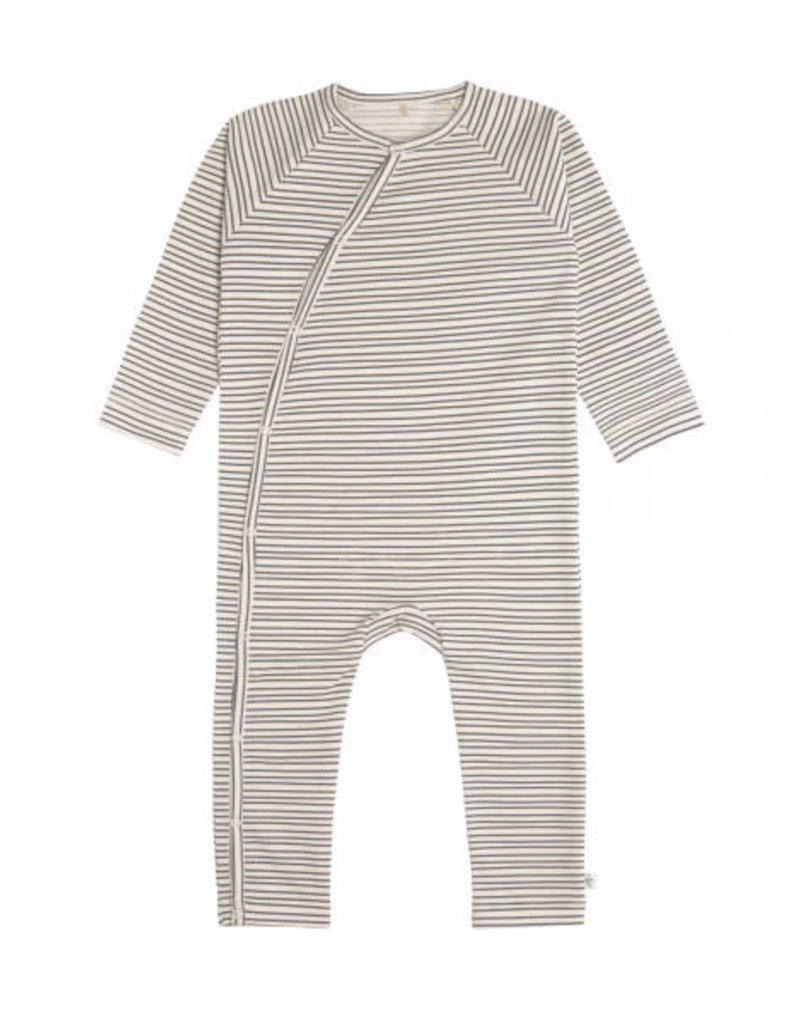 Lässig Pyjama GOTS Striped Grey/Anthracite