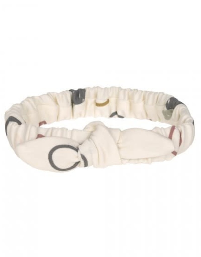 Lässig Headband GOTS Circles offwhite