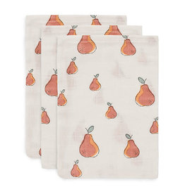 Jollein 3 hydrophilic wash cloths Pear 15x20 cm