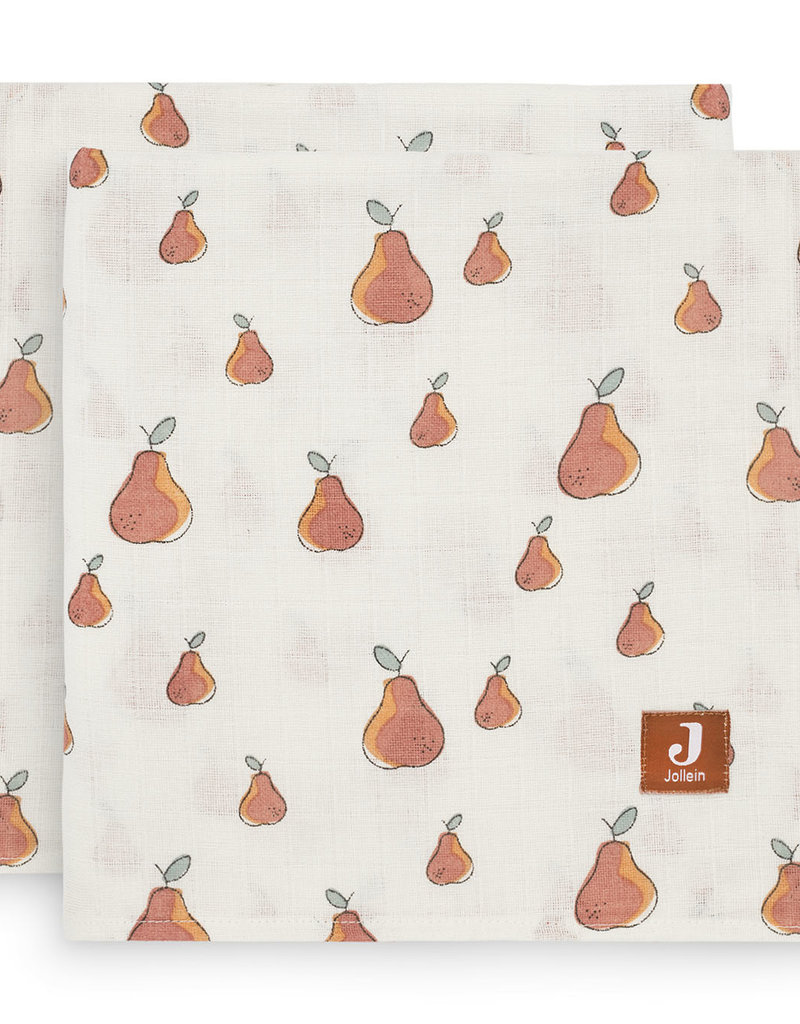 Jollein 2 hydrophilic multi cloths Large - Pear - 115x115 cm