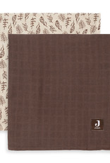 Jollein 2 hydrophilic multi cloths Large - Meadow chestnut - 115x115 cm