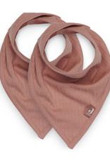 Jollein Slab Bandana Basic Stripe - Rosewood - 2 Stuks