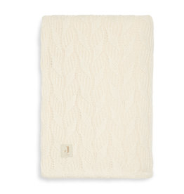 Jollein Wieg Deken Spring Knit 75x100cm - Ivory/Coral Fleece