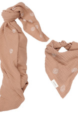 Koeka Swaddle met spuugdoek - 255 Soft Earth