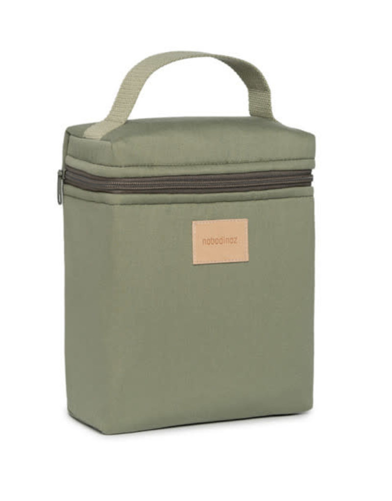 Nobodinoz Baby on the go insulated baby bottle and lunch bag • olive green