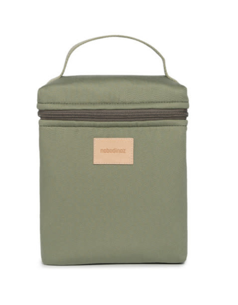 Nobodinoz Baby on the go insulated baby bottle and lunch bag • olive green