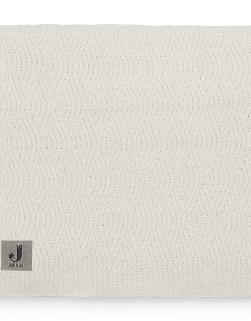 Jollein Wieg Deken River Knit 75x100cm - Cream White