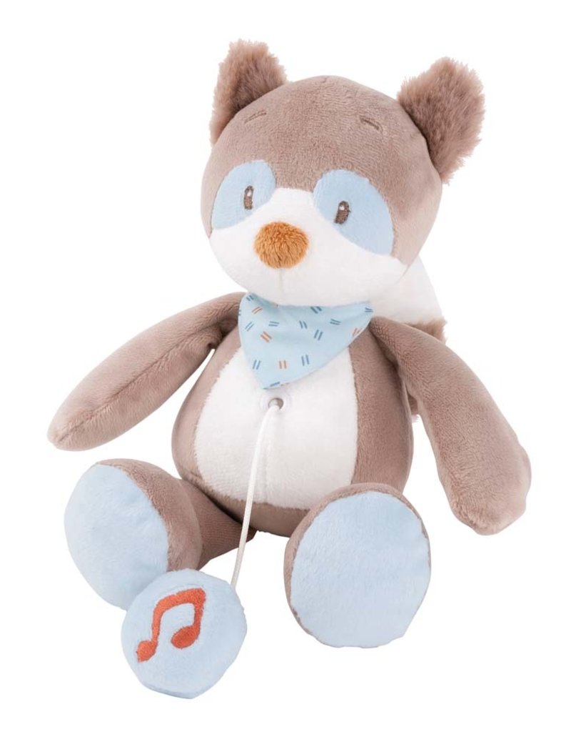 Nattou Muziek Knuffel Wasbeer Jim en Bob - 20cm