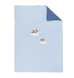 Nattou Dekentje Baby Jim en Bob - 100x135 - Blauw