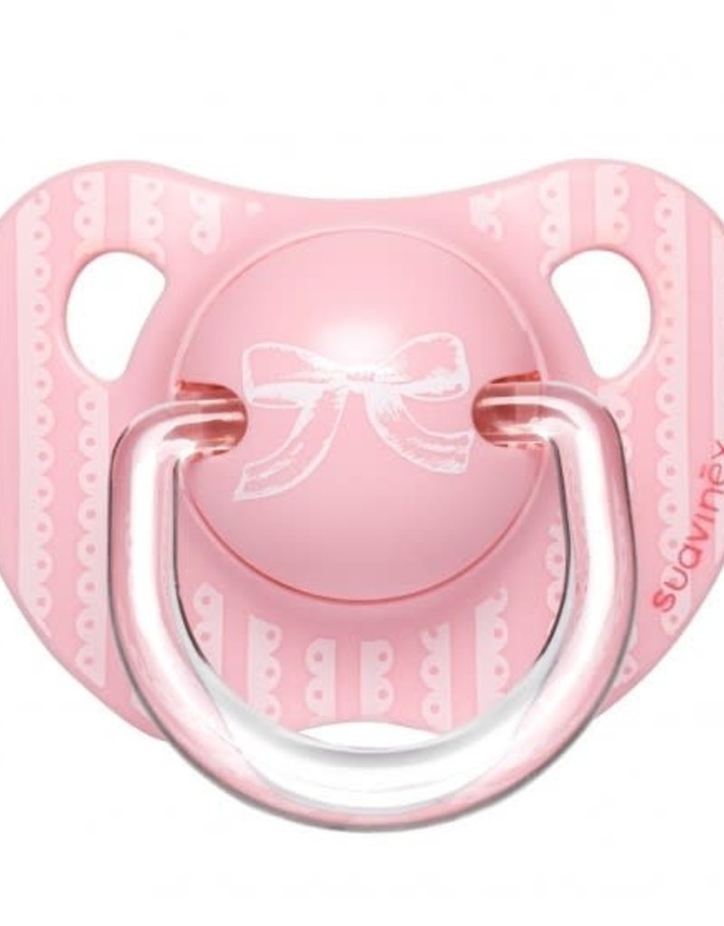 Suavinex Fopspeen - Evolution - Silicone - 0/6M - Pink Ribbon