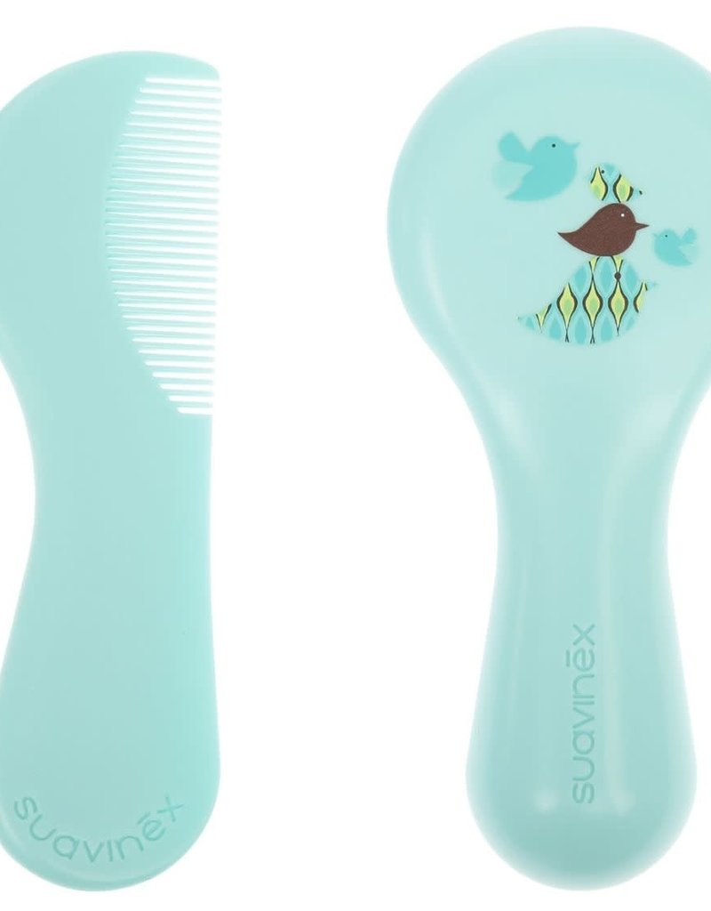 Suavinex Brush & Comb Set Blue Bird