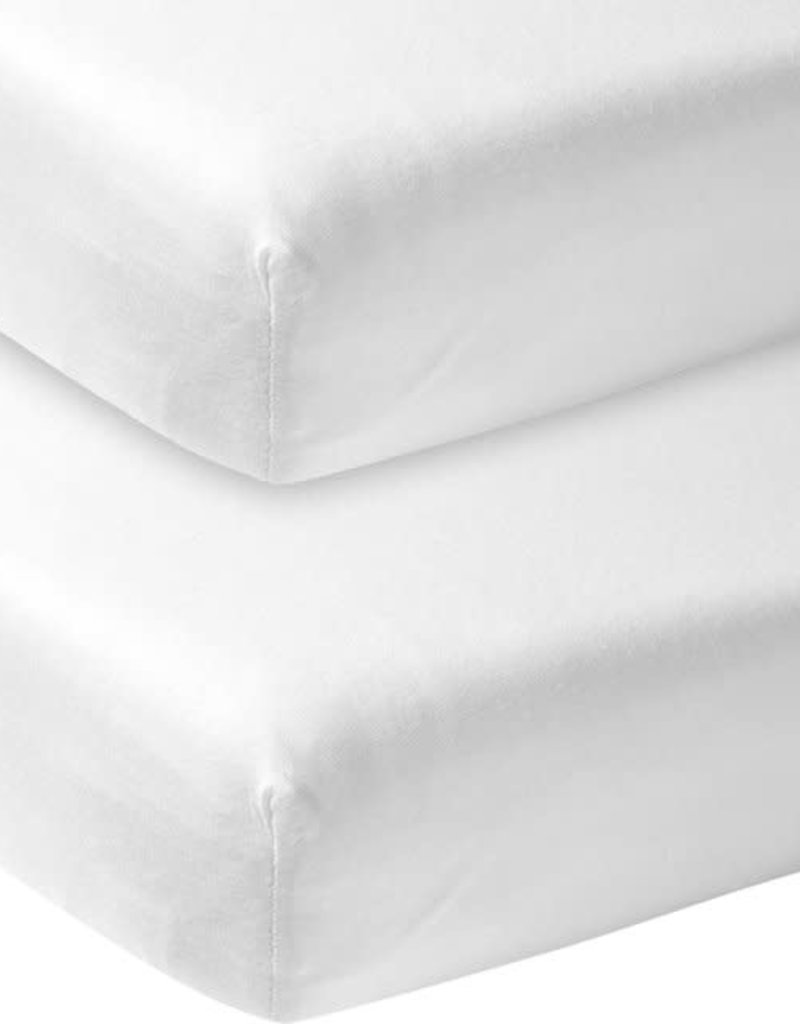 Meyco Jersey Hoeslaken 2-pack - Offwhite - 60x120cm