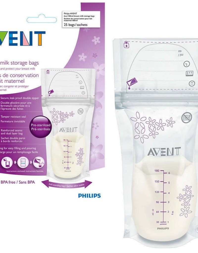 Avent Sacs de conservation du lait maternel 180ml SCF603/25