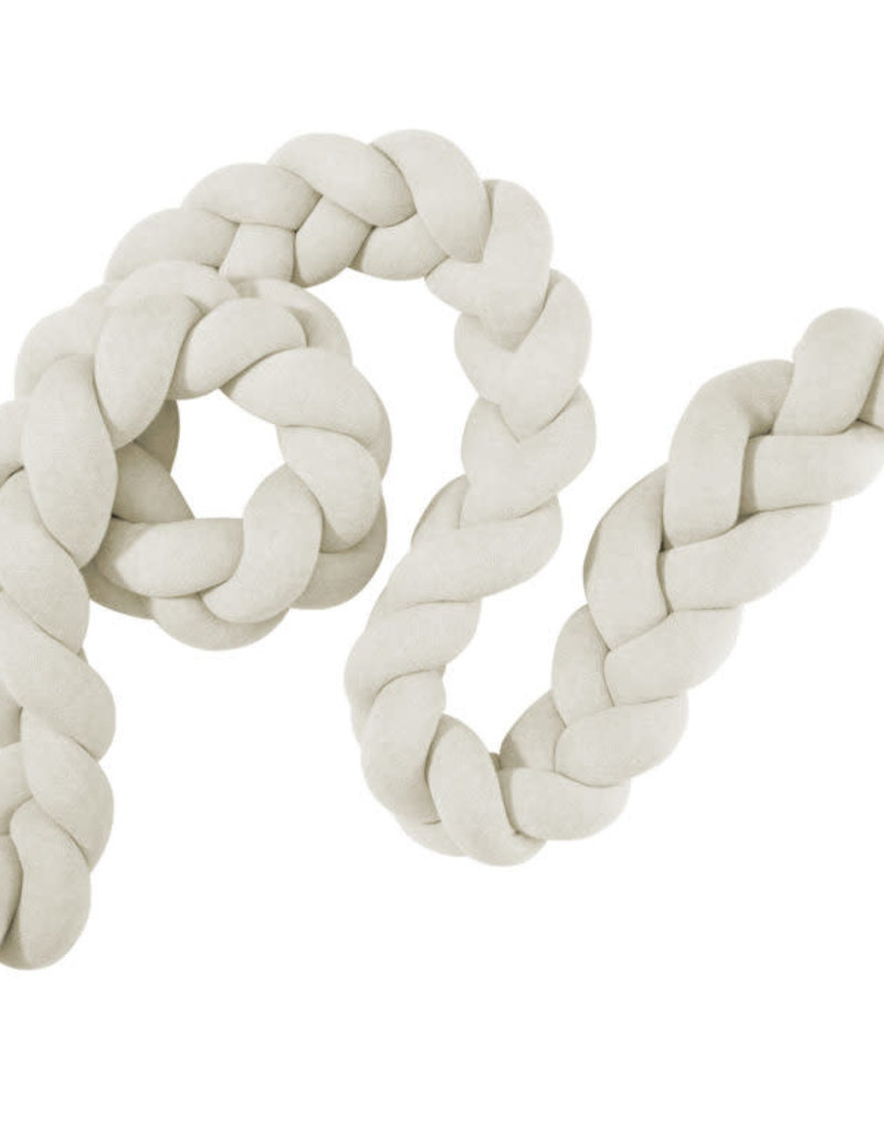 Nordic coast company Braided bed bumper ivory