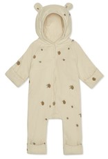 Konges Sløjd new born onesie with hood - lemon