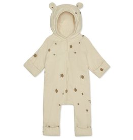 Konges Sløjd New Born Onesie With Hood - Lemon