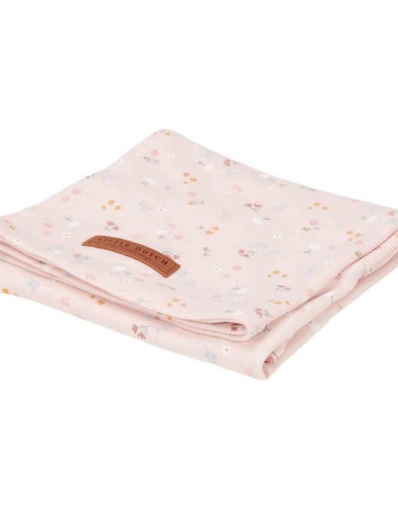 Little Dutch Swaddle doek 120 x 120 Little Pink Flowers