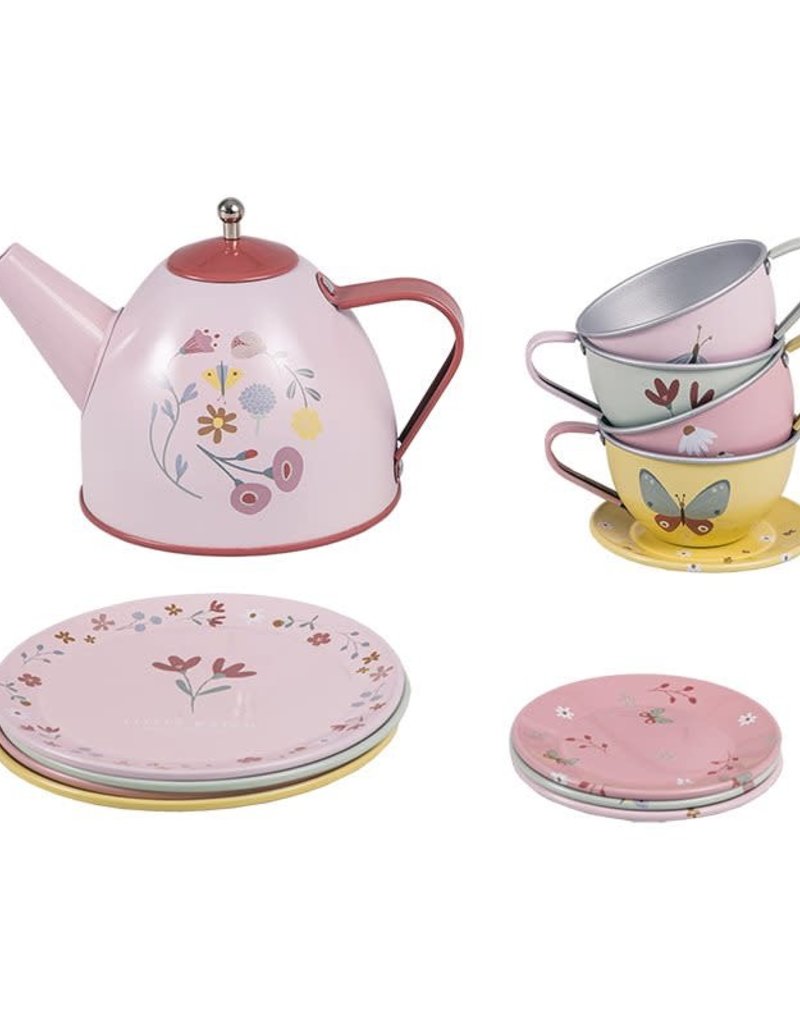 Little Dutch Tinnen Theeservies Flowers & Butterflies