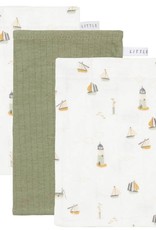 Little Dutch Washandjes set Pure Olive / Sailors Bay White