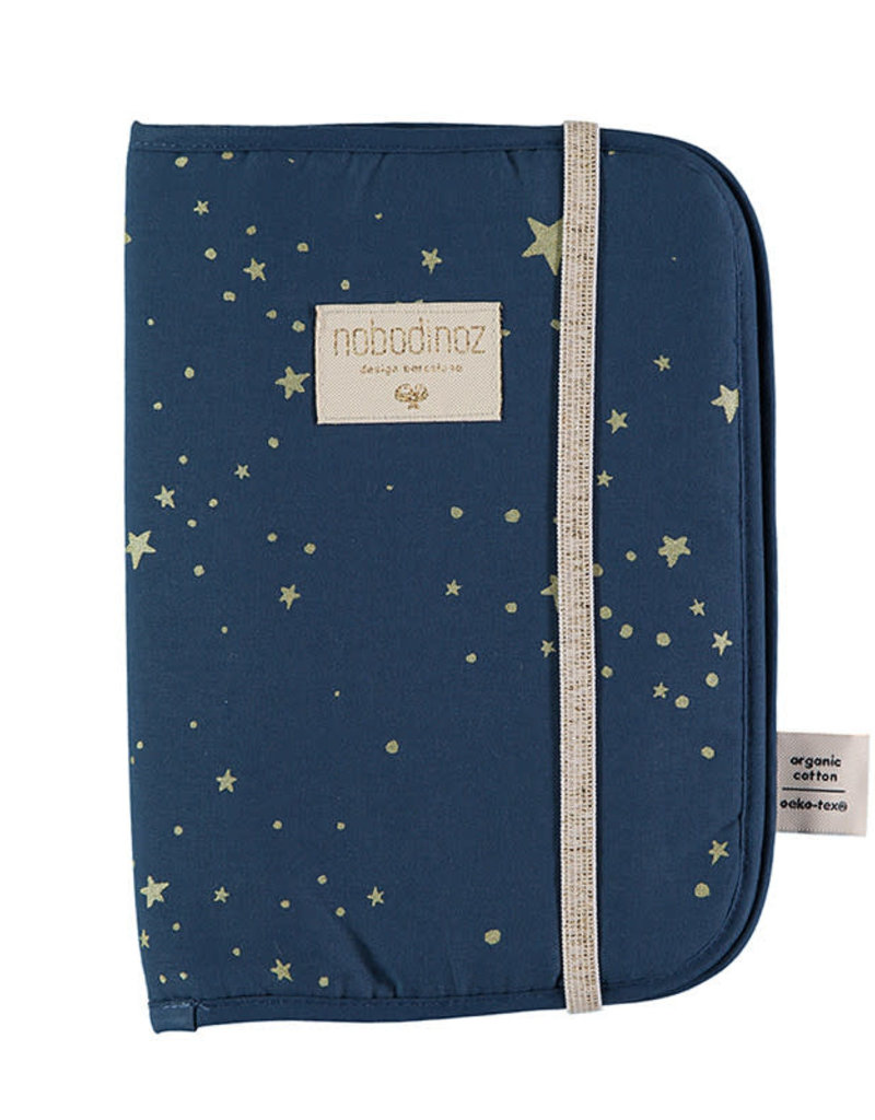 Nobodinoz Poema Health Booklet A5 24x18 Gold stella - Night Blue