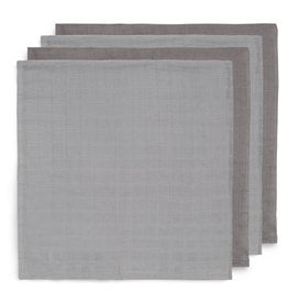 Jollein Hydrofiel Multidoek Bamboe 70x70cm - Storm Grey - 4 Stuks