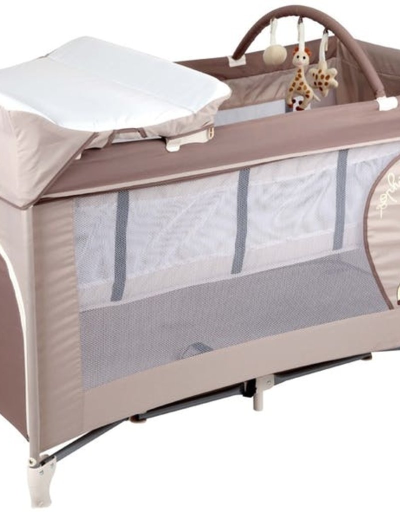Lit Parapluie Optic Z Sophie La Girafe® - Pliable, Avec Table à Langer Et Arche De Jeux - Idéal Voyage